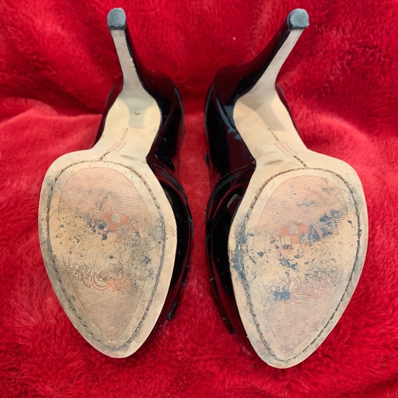 Vince Camuto Patent Black Platform Heels - Picture 5 of 5